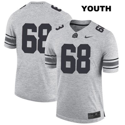 Youth NCAA Ohio State Buckeyes Zaid Hamdan #68 College Stitched No Name Authentic Nike Gray Football Jersey XR20T64BB